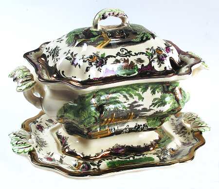 Leeds Rectangular Tureen & Lid with Underplate