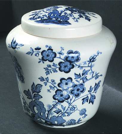 Manchu Blue Small Covered Jar & Lid