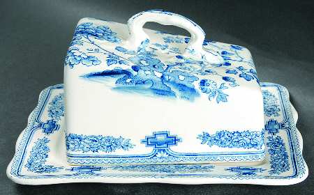 Manchu Blue Cheese Dish with Lid (Wedge)