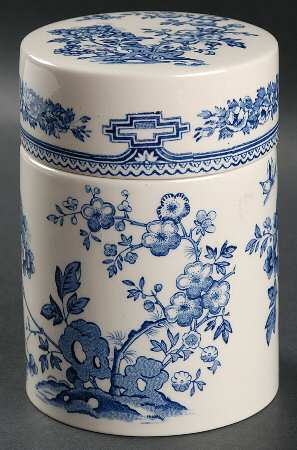 Manchu Blue Peking Jar & Lid