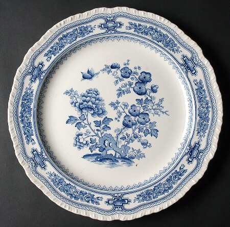 Manchu Blue 14" Chop Plate (Round Platter)