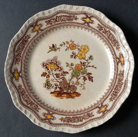Manchu Brown Multicolor Dessert/Pie Plate