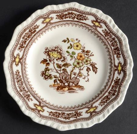 Manchu Brown Multicolor Bread & Butter Plate