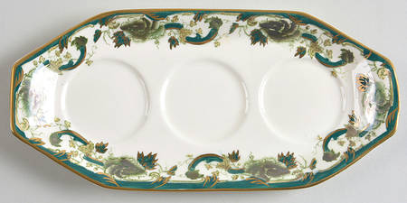 Mandalay Chartreuse (Gold Accent & Trim) Tray for Salt, Pepper & Mustard Set