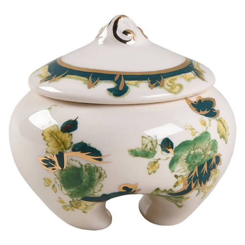 Mandalay Chartreuse (Gold Accent & Trim) Trinket Box & Lid