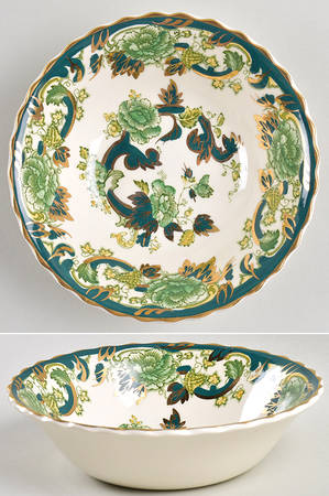 Mandalay Chartreuse (Gold Accent & Trim) Coupe Cereal Bowl