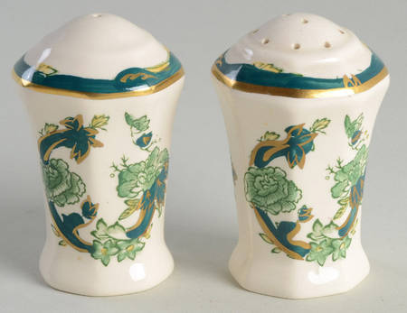 Mandalay Chartreuse (Gold Accent & Trim) Salt & Pepper Set