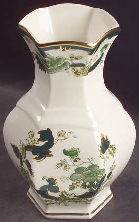 Mandalay Chartreuse (Gold Accent & Trim) 7" Minerva Vase