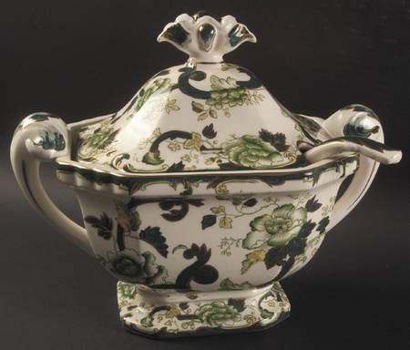 Mandalay Chartreuse (Gold Accent & Trim) Tureen & Lid w/Ladle
