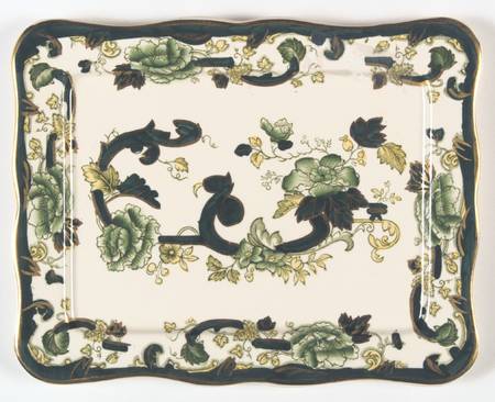Mandalay Chartreuse (Gold Accent & Trim) Rectangular Tray