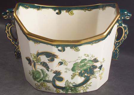 Mandalay Chartreuse (Gold Accent & Trim) Multisided Sea Horse Bowl