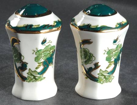 Mandalay Chartreuse (Gold Accent & Trim) Salt & Pepper Set