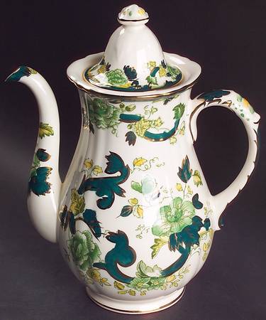 Mandalay Chartreuse (Gold Accent & Trim) Coffee Pot & Lid