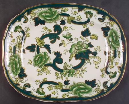 Mandalay Chartreuse (Gold Accent & Trim) Bedford Dish