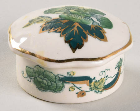 Mandalay Chartreuse (Gold Accent & Trim) Miniature Round Box