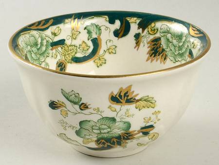 Mandalay Chartreuse (Gold Accent & Trim) Open Sugar Bowl