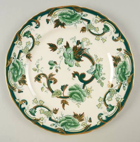 Mandalay Chartreuse (Gold Accent & Trim) Dinner Plate