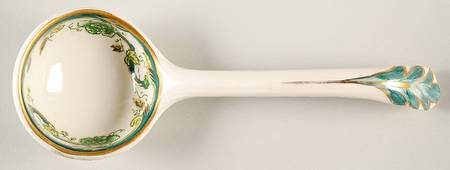 Mandalay Chartreuse (Gold Accent & Trim) Solid Piece Sauce Ladle