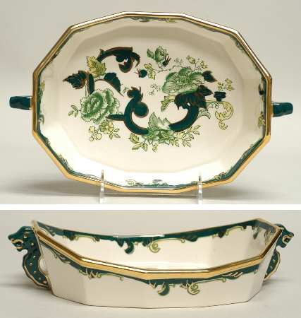 Mandalay Chartreuse (Gold Accent & Trim) Sea Horse Tray