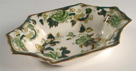 Mandalay Chartreuse (Gold Accent & Trim) Large Sweet Meat Dish