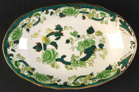 Mandalay Chartreuse (Gold Accent & Trim) Underplate for Gravy Boat