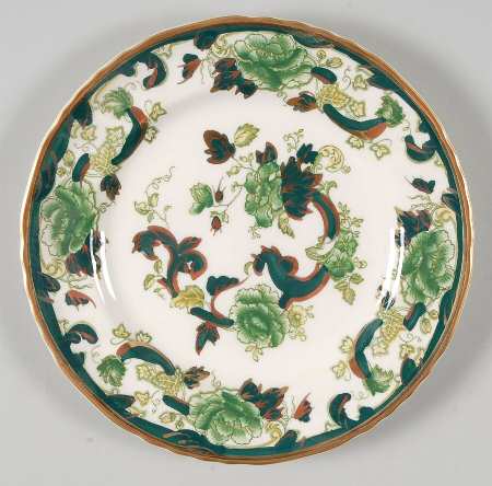 Mandalay Chartreuse (Gold Accent & Trim) Salad Plate