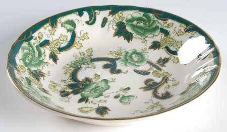 Mandalay Chartreuse (Gold Accent & Trim) Coupe Soup Bowl