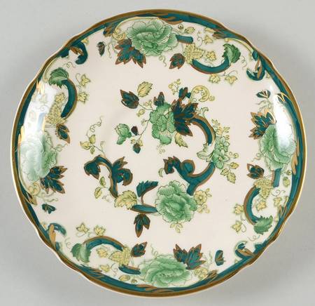 Mandalay Chartreuse (Gold Accent & Trim) Saucer for Cream Soup Bowl