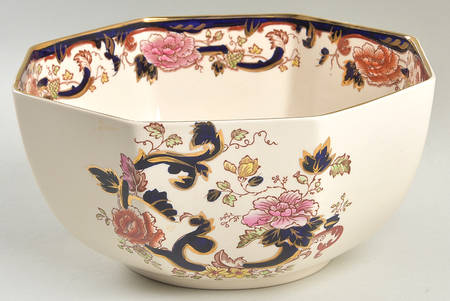 Mandalay Blue Multicolor 8" Octagonal Vegetable Bowl