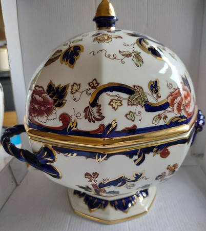Mandalay Blue Multicolor Tureen & Lid