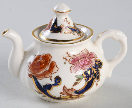 Mandalay Blue Multicolor Miniature Teapot & Lid