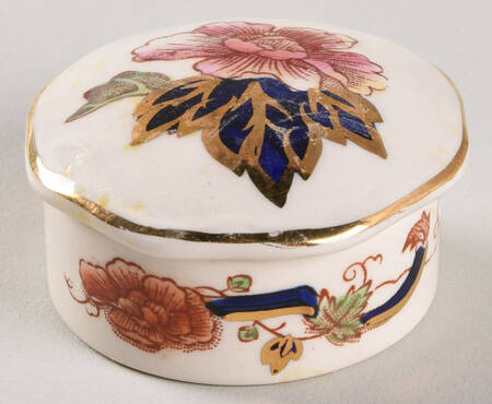 Mandalay Blue Multicolor Miniature Round Box