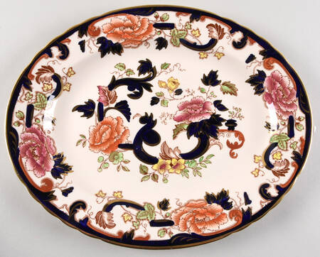 Mandalay Blue Multicolor 13" Oval Serving Platter