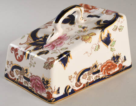 Mandalay Blue Multicolor Cheese Dish Lid, Lid Only (Wedge)