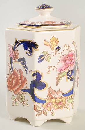 Mandalay Blue Multicolor Ming Jar & Lid