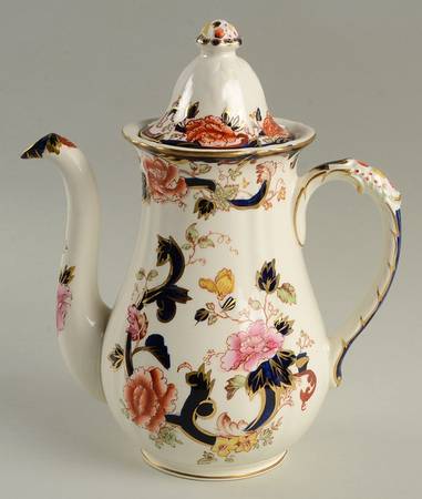 Mandalay Blue Multicolor Small Coffee Pot & Lid