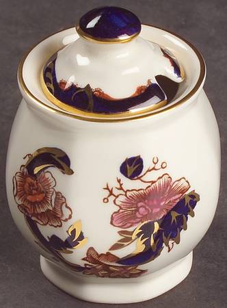 Mandalay Blue Multicolor Mustard Jar & Lid