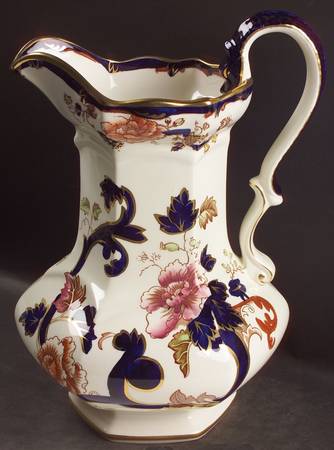 Mandalay Blue Multicolor Snake Handled Jug