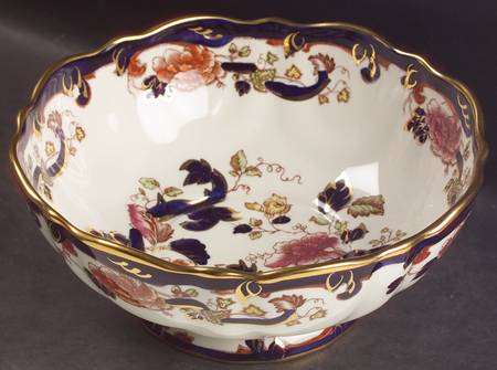 Mandalay Blue Multicolor 8" Bruges Footed Salad Bowl