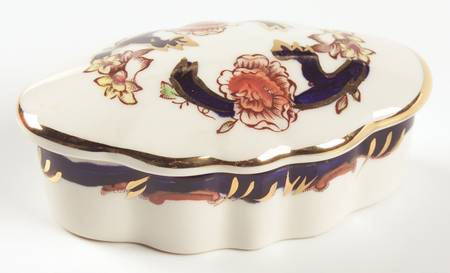 Mandalay Blue Multicolor Oblong Box & Lid