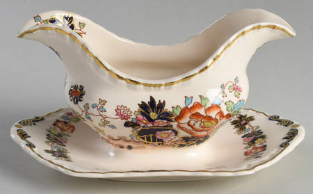 Mandarin Gravy Boat with Attached Underplate
