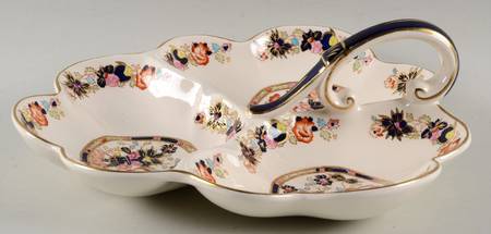 Mandarin 3-Part Relish with Center Ceramic Handle