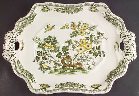 Manchu Green Multicolor Underplate for Tureen
