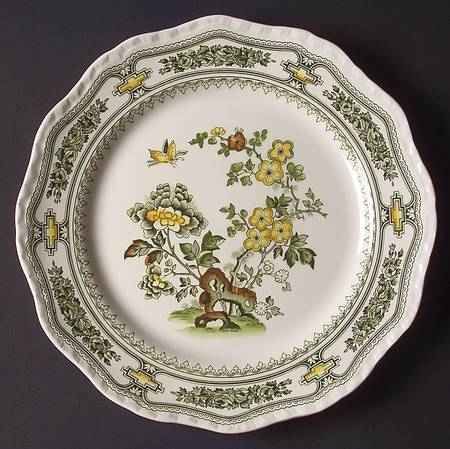 Manchu Green Multicolor Dinner Plate