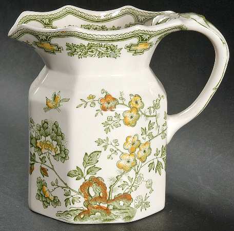 Manchu Green Multicolor Large Fenton Jug