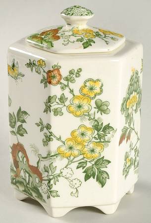 Manchu Green Multicolor Ming Jar & Lid