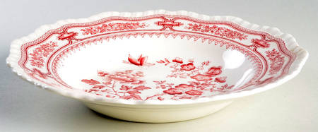 Manchu Pink Large Rim Soup Bowl