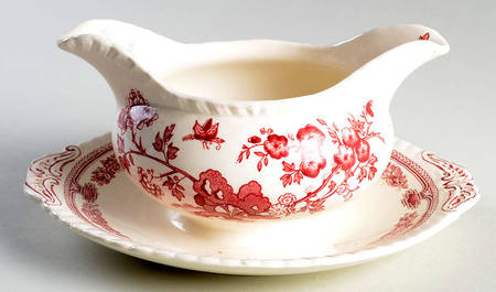 Manchu Pink Underplate for Sauce Boat