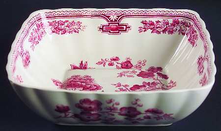 Manchu Pink 7" Square Vegetable Bowl