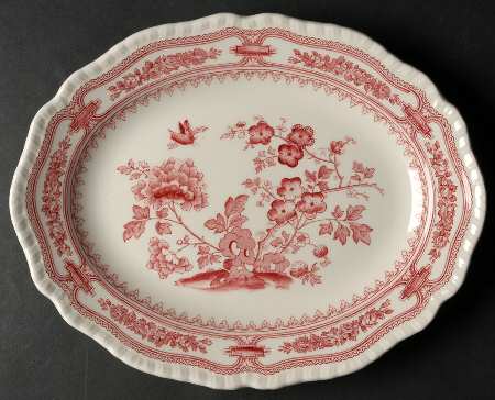 Manchu Pink 11" Oval Serving Platter